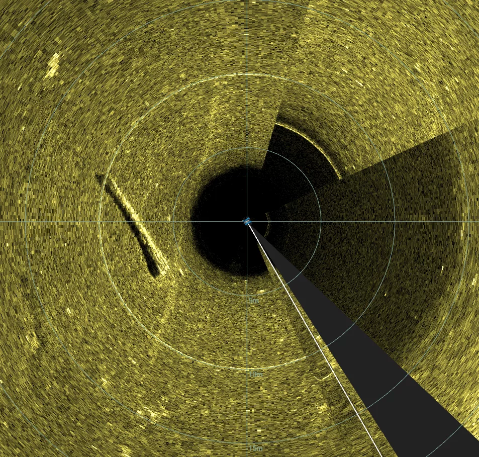 Log Debris (LU044), Lake Union, Seattle, WA — side-scan sonar image 1 of 2