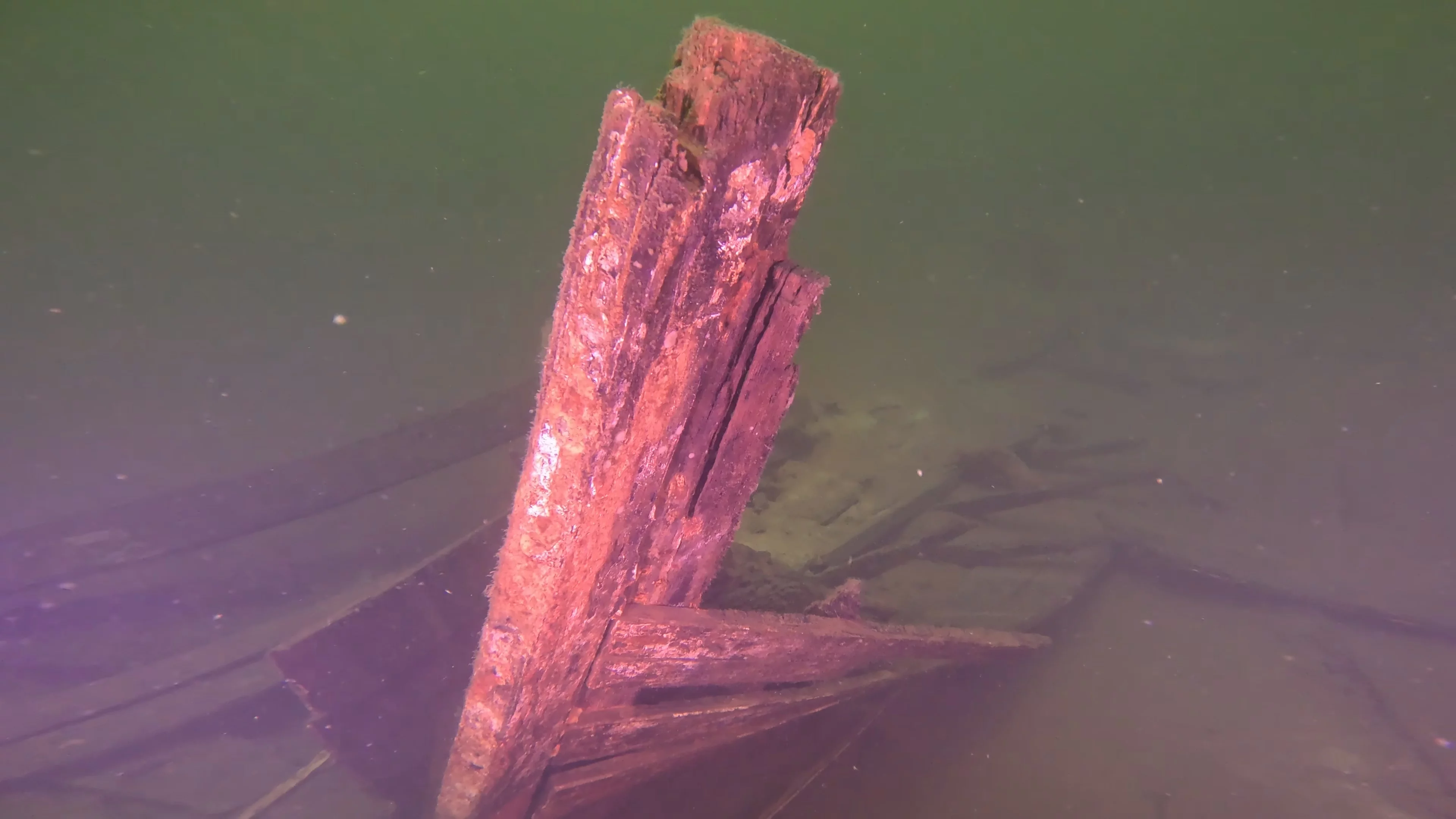 28' Collapsed Wooden Boat Wreck (LU069), Lake Union, Seattle, WA — main photo