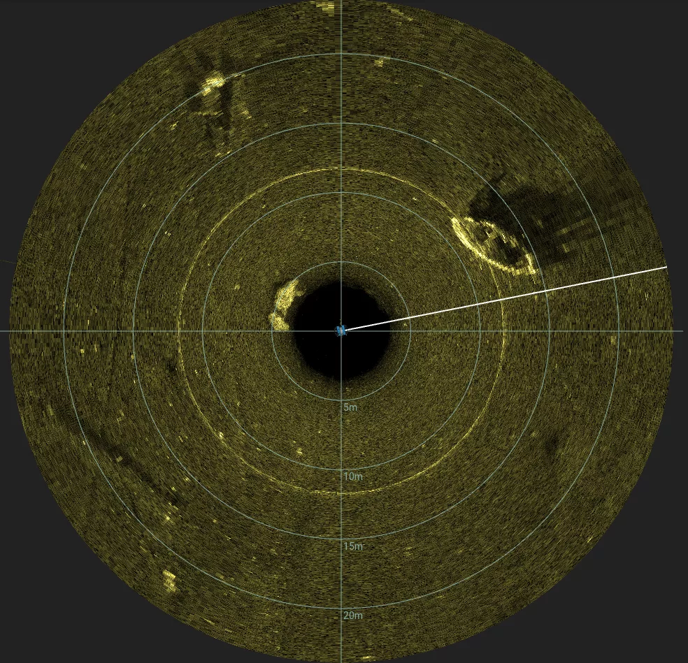 14' Small Wooden Boat Wreck (LU086), Lake Union, Seattle, WA — side-scan sonar image 2 of 2