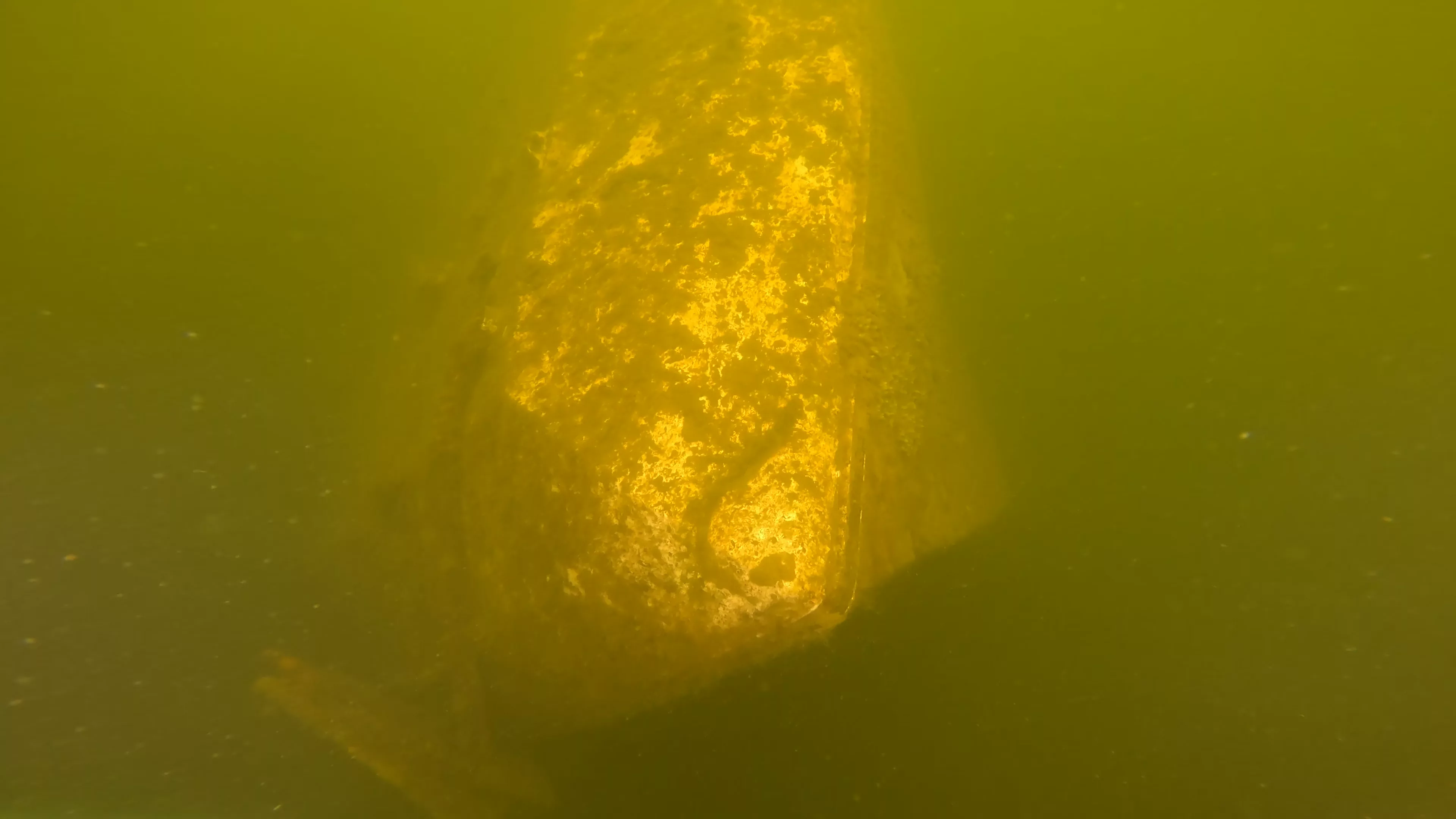 Fiberglass Cruiser Wreck (LU100), Ballard Ship Canal, Seattle, WA — photo 1 of 7