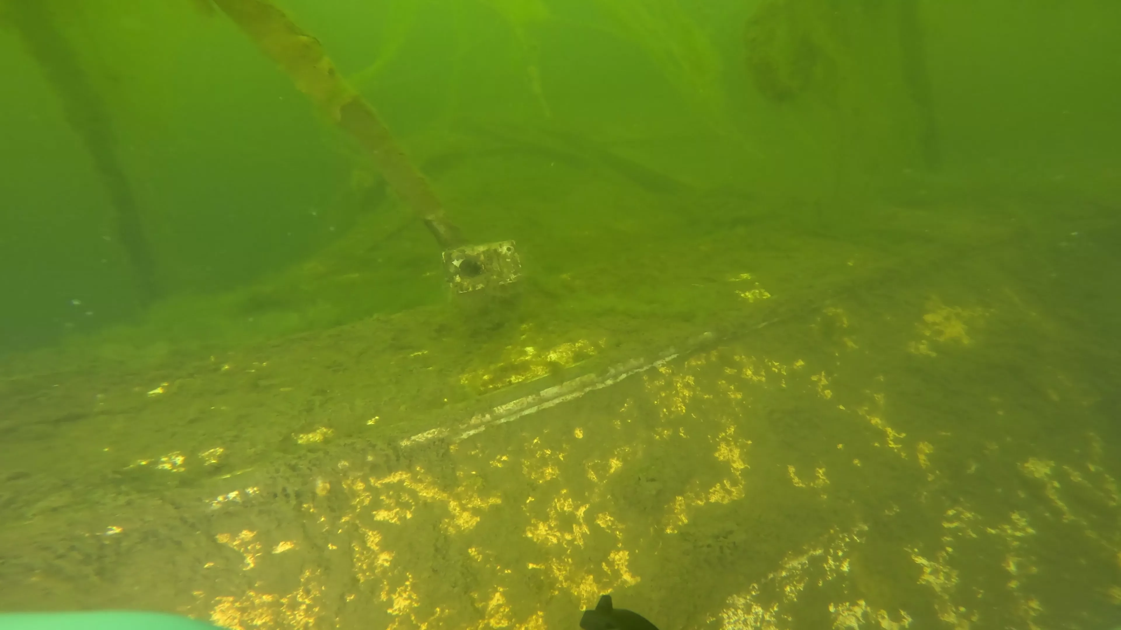 Fiberglass Cruiser Wreck (LU100), Ballard Ship Canal, Seattle, WA — photo 7 of 7