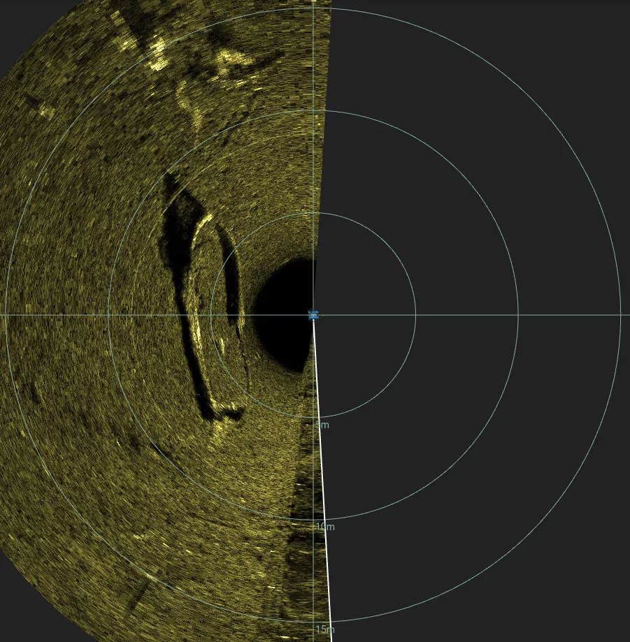 Small Wooden Boat Wreck (LU103), Lake Union, Seattle, WA — side-scan sonar image 2 of 2